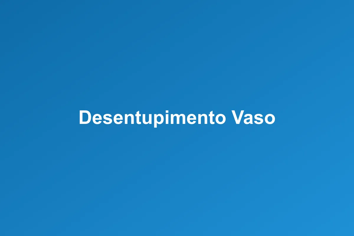 Desentupimento de vaso sanitário em Santa Luzia